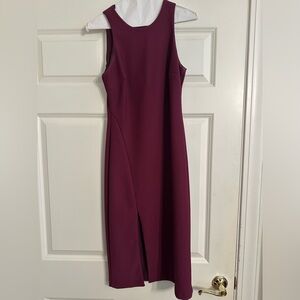 Charles Henry midi dress size small burgundy color